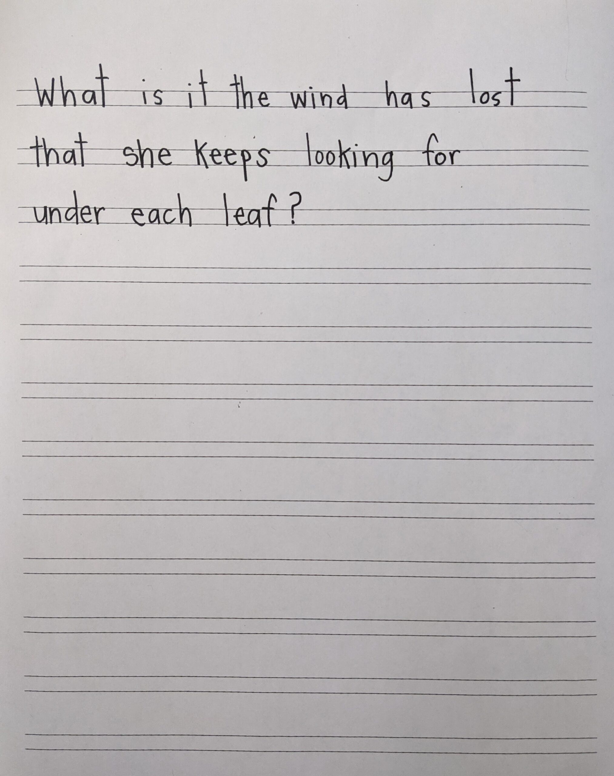 What Is It? Write