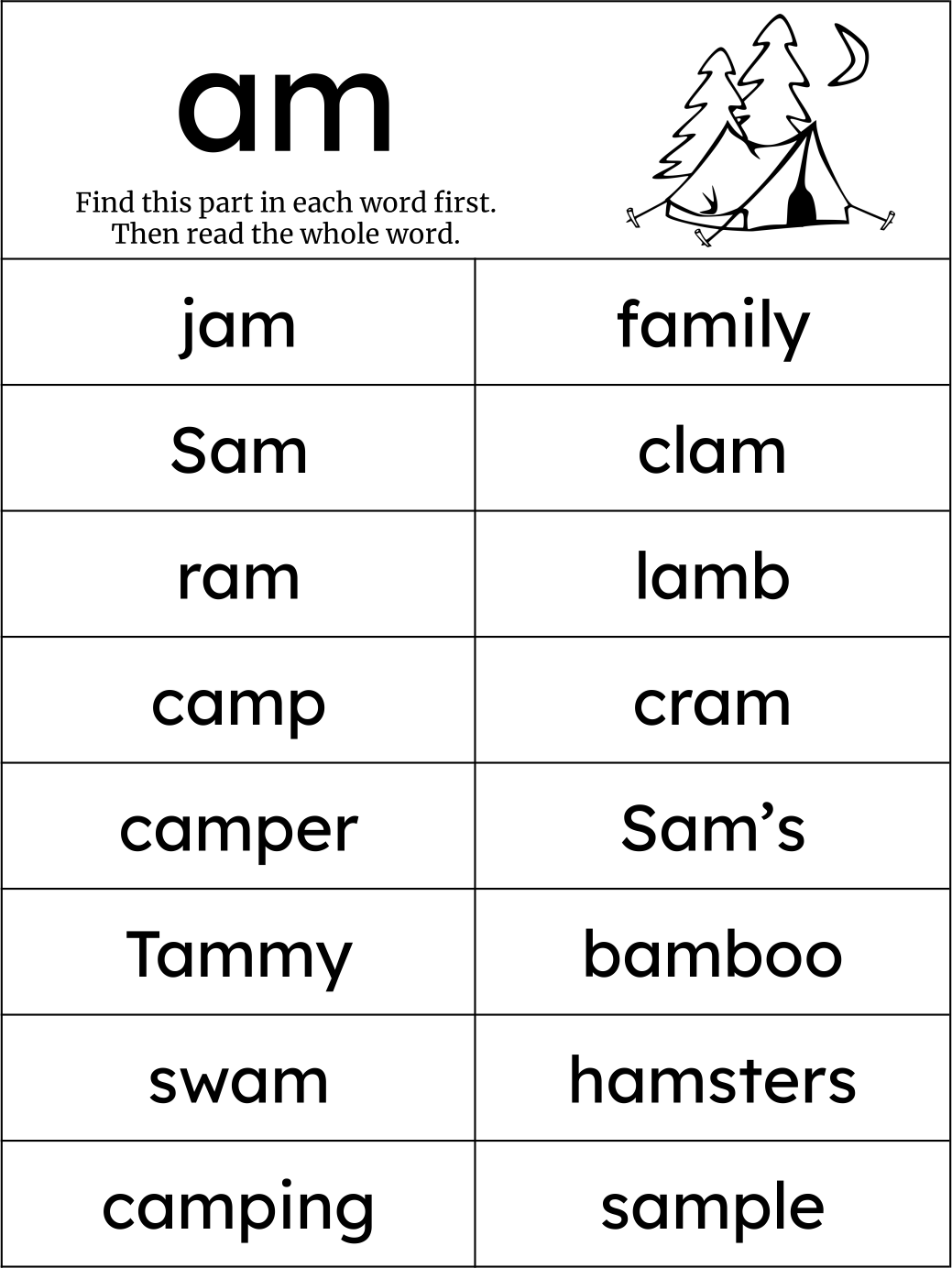 Words With -am
